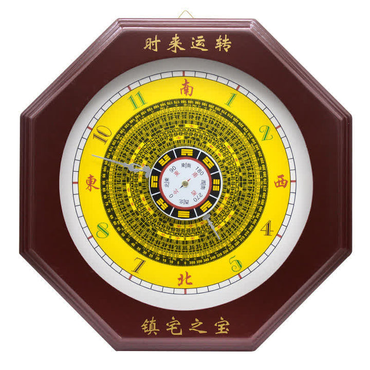 Reloj de pared con mapa de energía de equilibrio de mapa Feng Shui Bagua