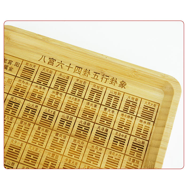 Mapa de Bagua de Bambú Feng Shui Mapa de Energía de Armonía