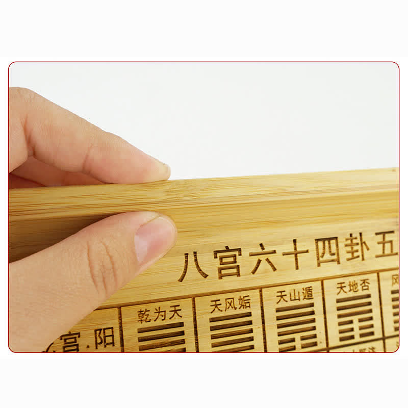 Mapa de Bagua de Bambú Feng Shui Mapa de Energía de Armonía