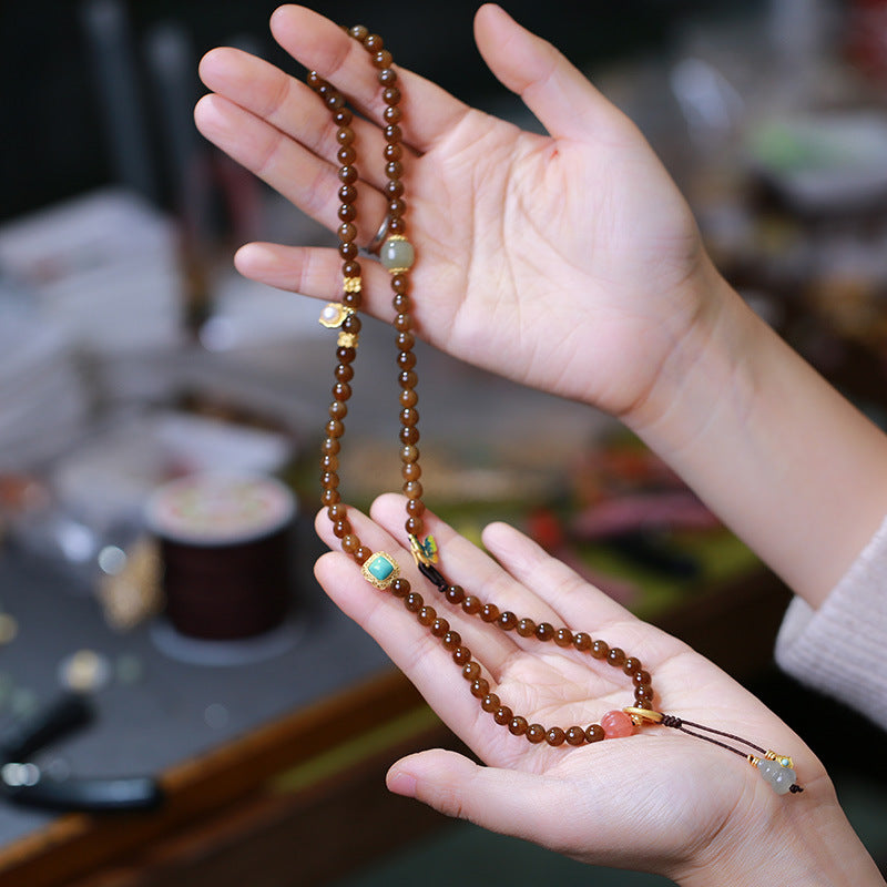 Collar de pulsera de suerte de prosperidad de calabaza de mariposa de jade
