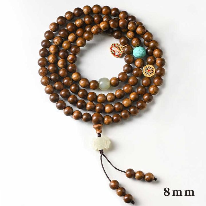 Pulsera Calma de Protección de Palosanto Tibetano Mala