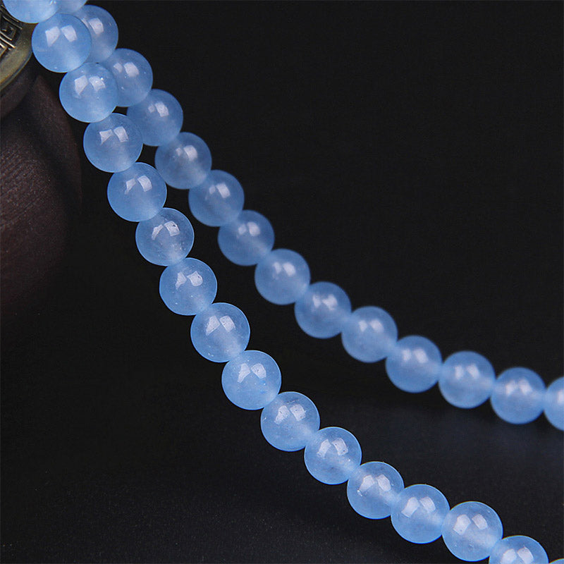 Pulsera curativa de cristal azul de 108 cuentas Mala