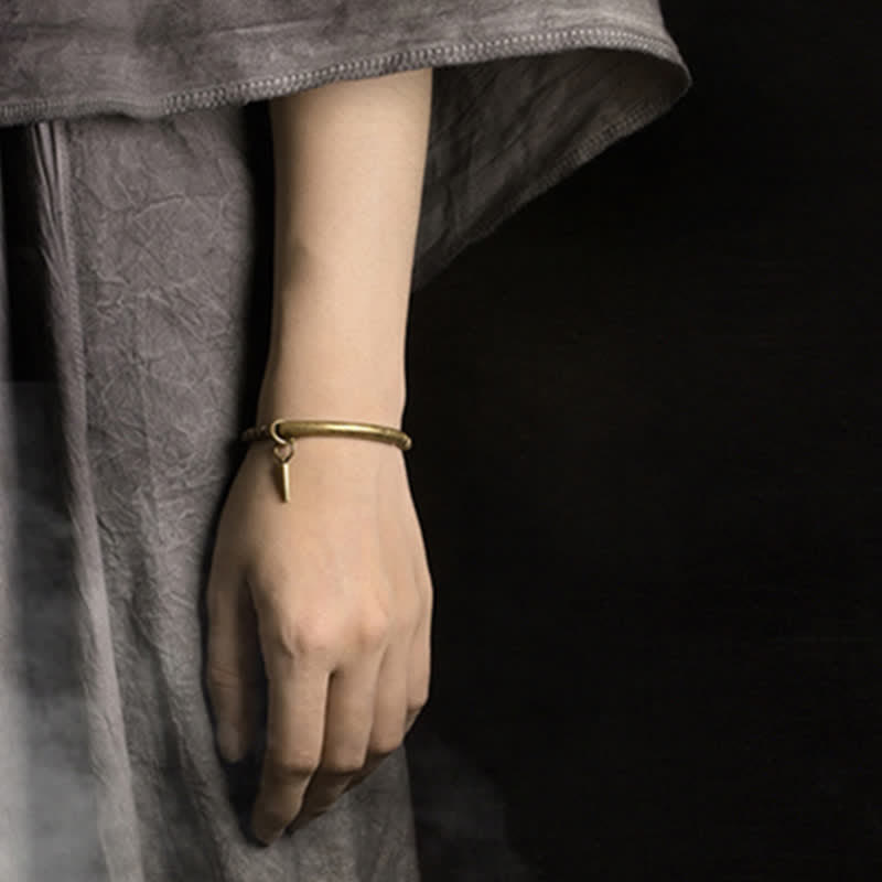 Brazalete de pulsera de equilibrio de cobre de piedra de roca de lava