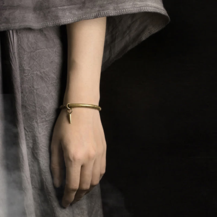 Brazalete de pulsera de equilibrio de cobre de piedra de roca de lava