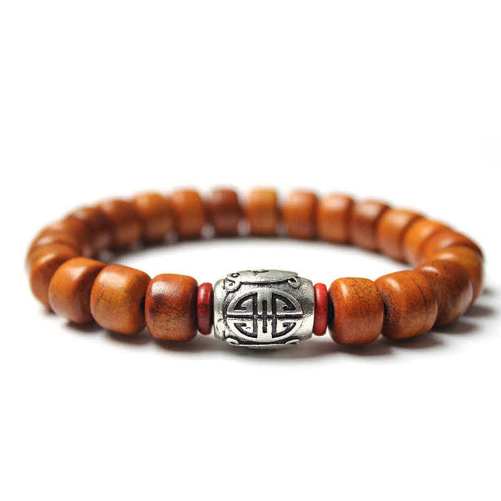 Pulsera de fuerza Om Mani Padme Hum con cuentas de hueso tibetano de piedras de Buddha Stones