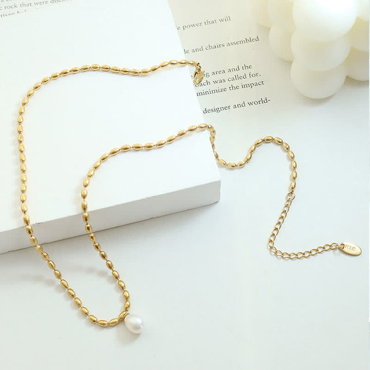 Colgante de collar de paz con cuentas de perlas