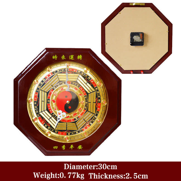Reloj de pared con mapa de energía de equilibrio de mapa Feng Shui Bagua