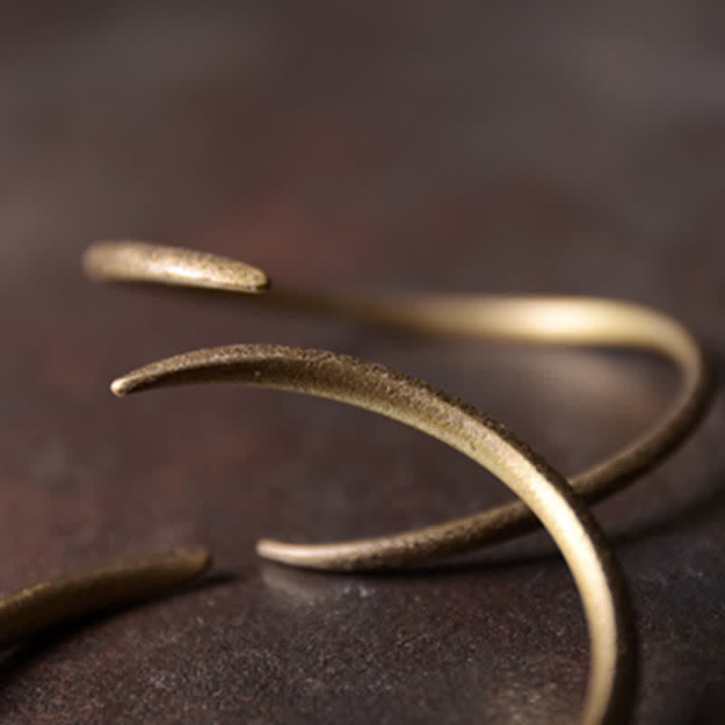 Brazalete ajustable de cobre con diseño simple de Buddha Stones