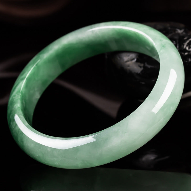 Brazalete de bendición de la fortuna de jade natural con Buddha Stones