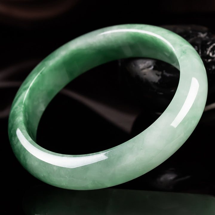 Brazalete de bendición de la fortuna de jade natural con Buddha Stones