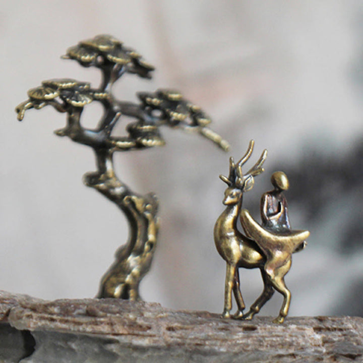 Buddha Stones Mini meditación Buda Metal monje serenidad decoración del hogar