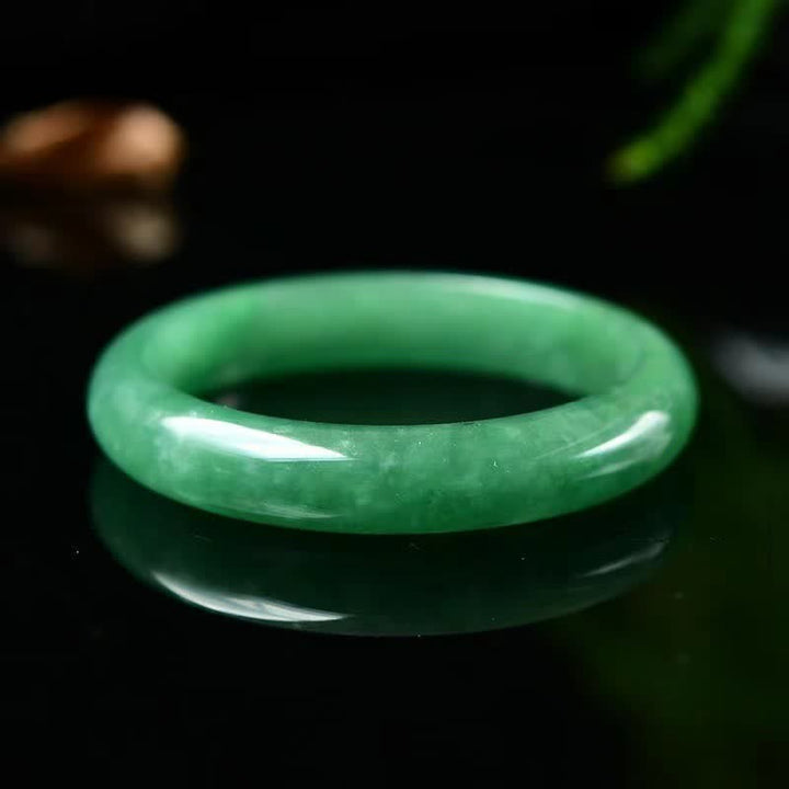 Brazalete de protección de abundancia curativa de jade con Buddha Stones