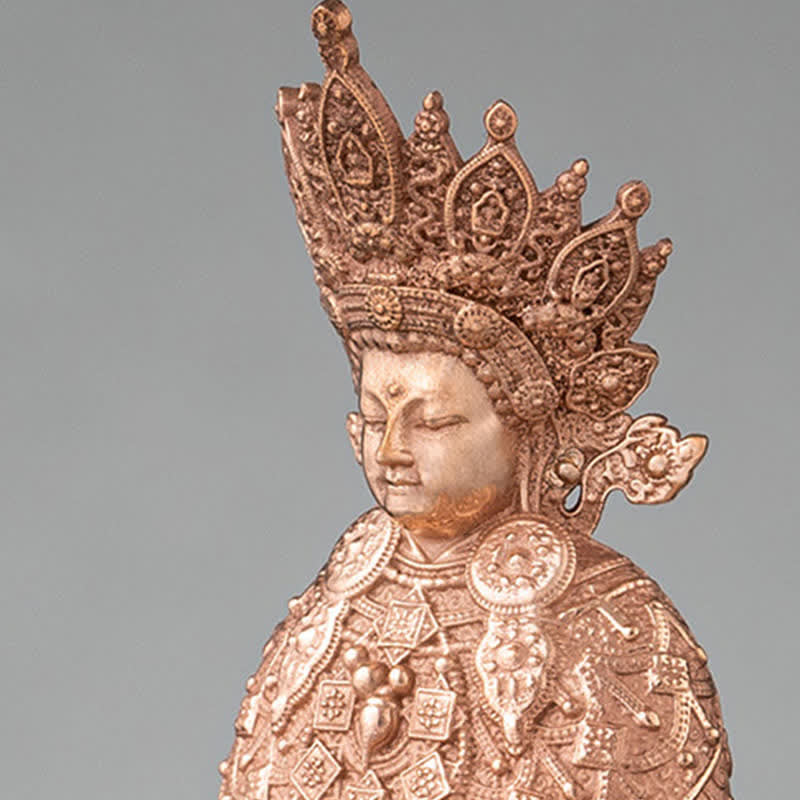Estatua de cobre hecha a mano de la compasión de la estatuilla de Buda Shakyamuni Decoración