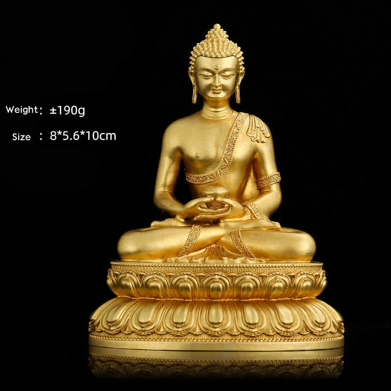 Figura de Buda medicinal Shakyamuni Amitabha, estatua de cobre de serenidad, decoración del hogar