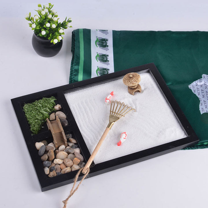 Pez Koi Pequeño Puente Calma Paz Meditación Zen Jardín Decoración