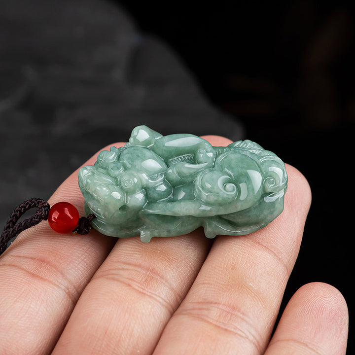 Buddha Stones Jade PiXiu Riqueza Suerte Collar Colgante - image 5