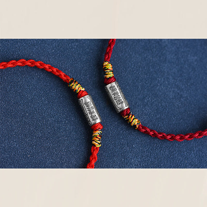 Pulsera tobillera de plata de ley 925 hecha a mano con Buddha Stones, todo va bien, diseño de protección y resistencia