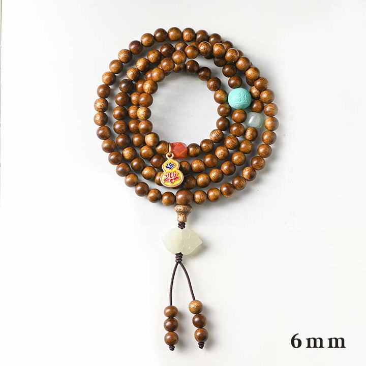 Pulsera Calma de Protección de Palosanto Tibetano Mala
