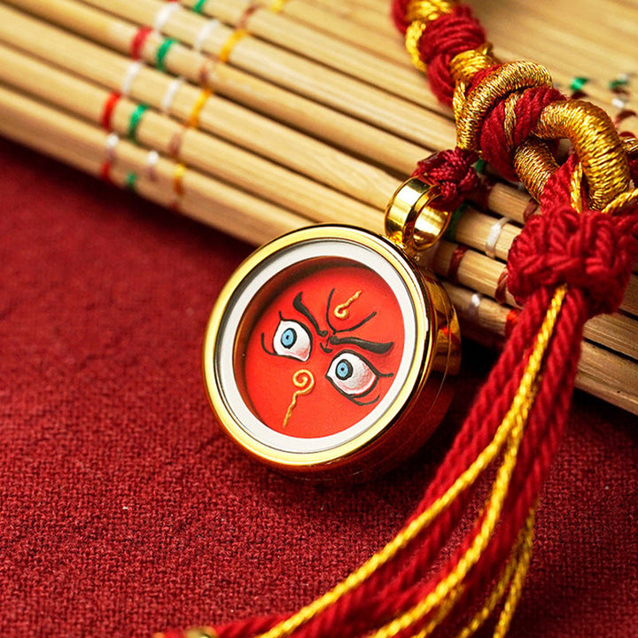 Pulsera trenzada de la suerte con cuerda a escala de dragón, cinco dioses tibetanos hechos a mano con Buddha Stones