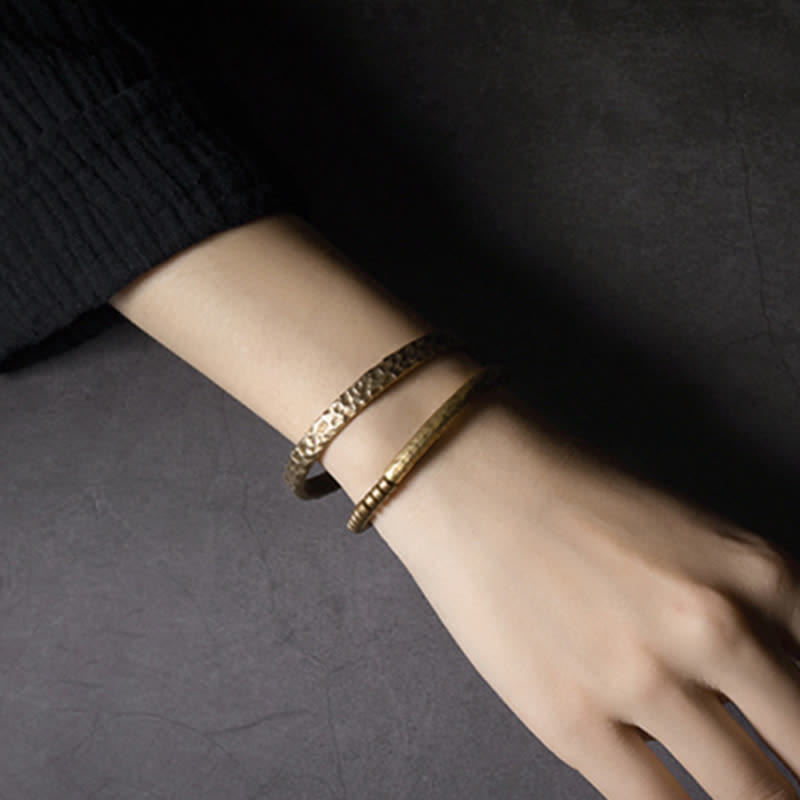 Brazalete de pulsera de equilibrio de cobre de piedra de roca de lava