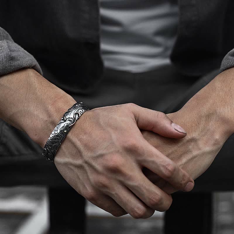 Brazalete de plata de ley 999, oro 990, pez Koi, suerte, riqueza, éxito