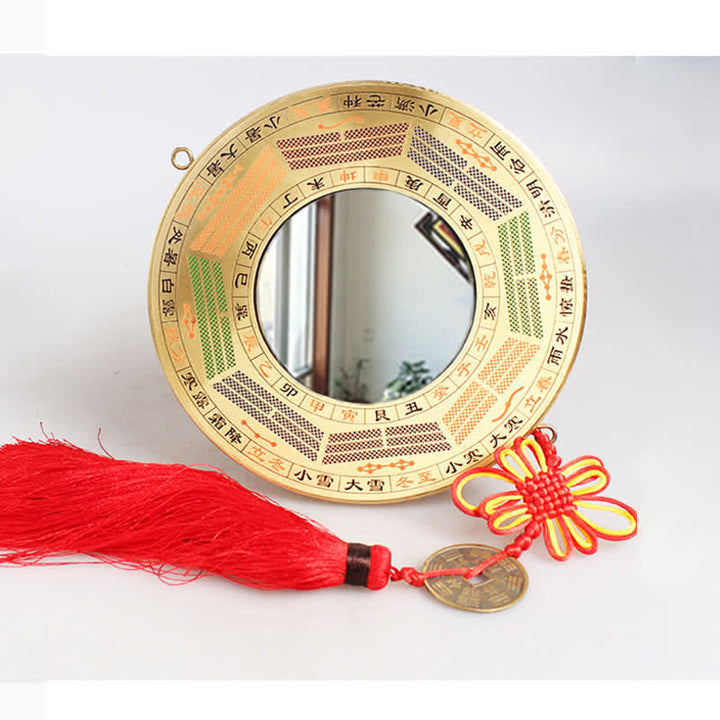 Mapa Feng Shui Bagua Moneda de cobre Equilibrio anudado chino Mapa de energía