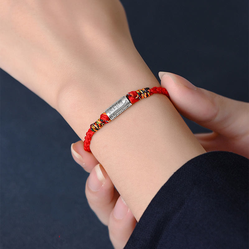 Pulsera tobillera de plata de ley 925 hecha a mano con Buddha Stones, todo va bien, diseño de protección y resistencia