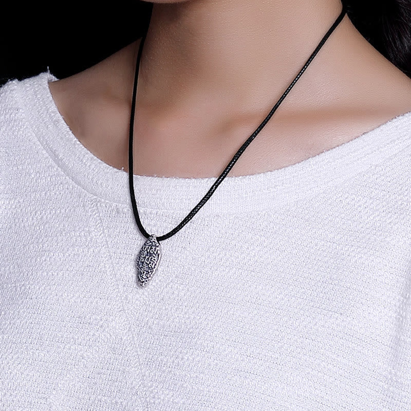 Colgante de plata de ley 925 tibetana con Buddha Stones Om Mani Padme Hum Dorje Vajra, colgante de fuerza grabado - image 5