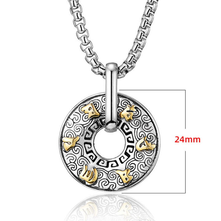 Buddha Stones tibetano Om Mani Padme Hum paz hebilla creatividad collar colgante - image 8