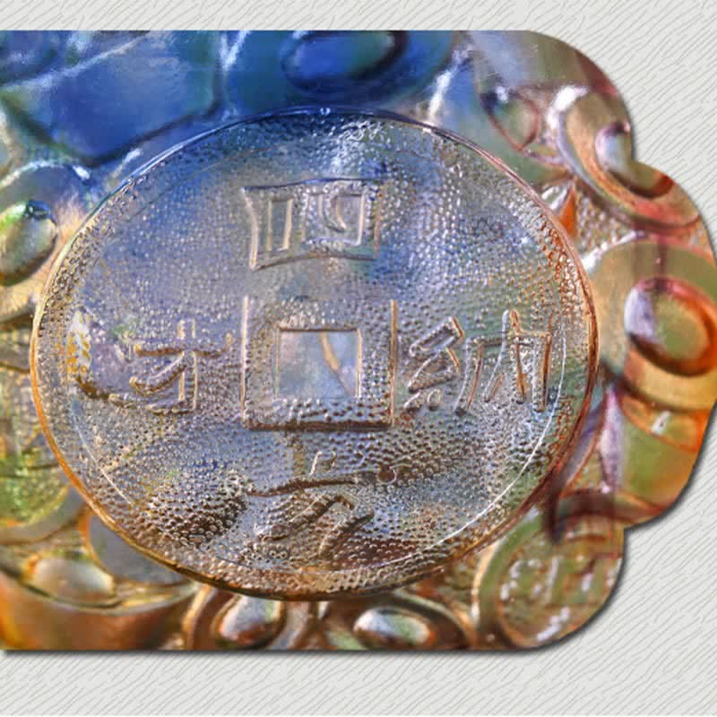 Pieza de arte hecha a mano de Liuli Crystal Treasure Bowl para decoración del hogar