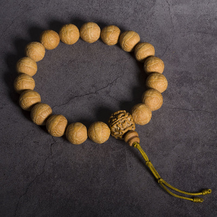 Buddha Stones Bodhi Suerte Auspiciosidad Muñeca Mala Borla Bolsillo Mala