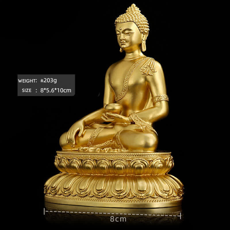 Figura de Buda medicinal Shakyamuni Amitabha, estatua de cobre de serenidad, decoración del hogar