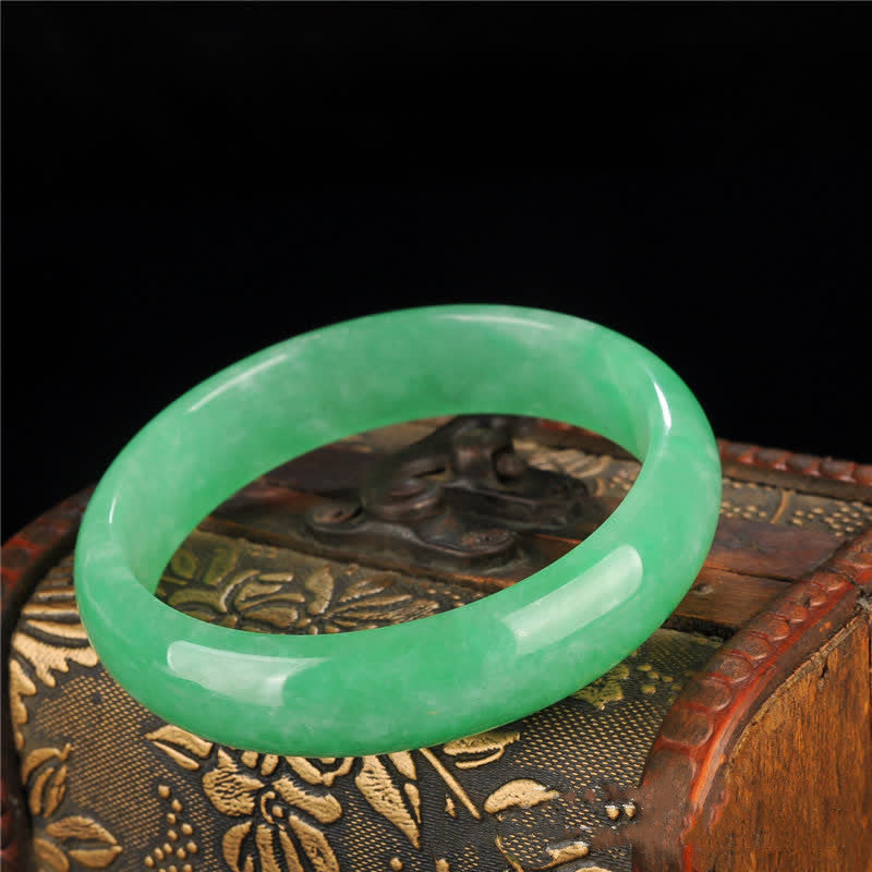 Brazalete de protección de abundancia curativa de jade con Buddha Stones