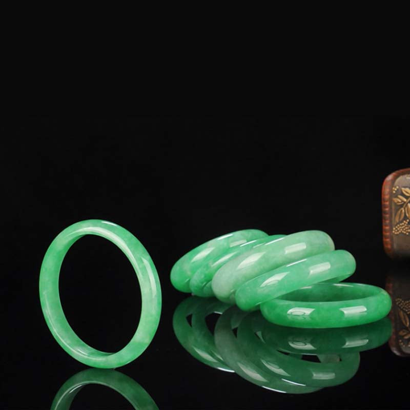 Brazalete de protección de abundancia curativa de jade con Buddha Stones