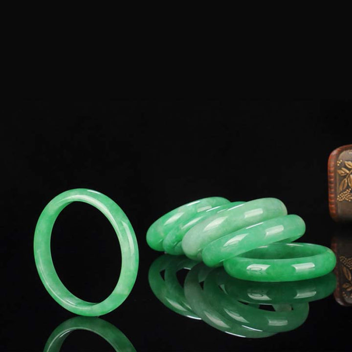 Brazalete de protección de abundancia curativa de jade con Buddha Stones