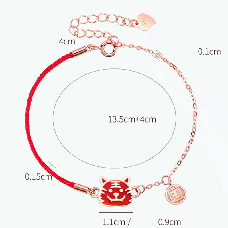 Pulsera de cadena de hilo rojo con Buddha Stones , Plata de Ley 925, que cambia de color, protección de la suerte del zodiaco chino - image 14