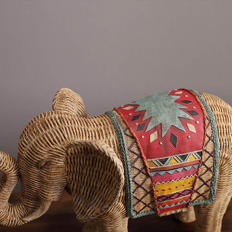 Elefante Resina Sabiduría Riqueza Decoración Del Hogar
