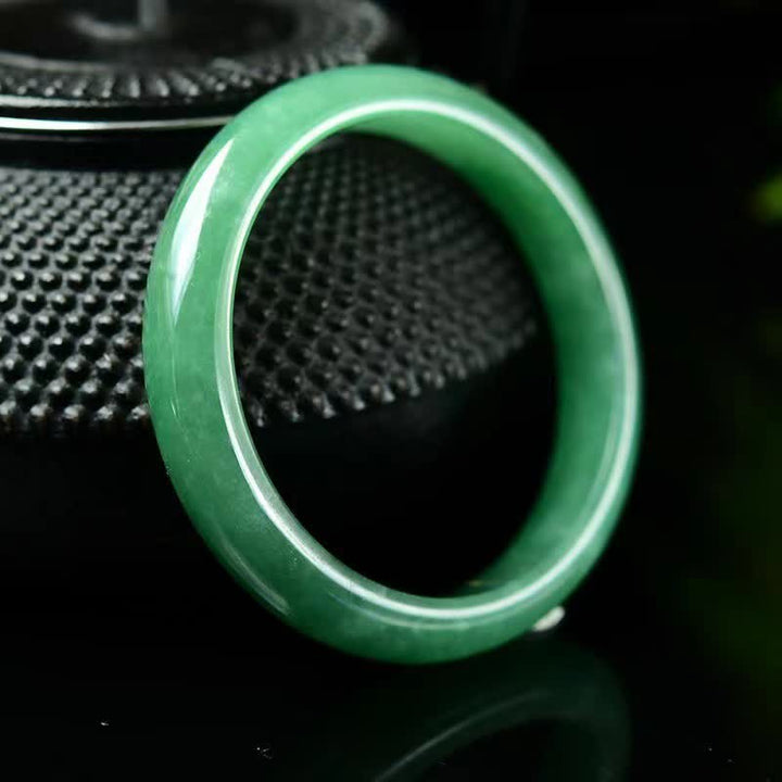 Brazalete de protección de abundancia curativa de jade con Buddha Stones