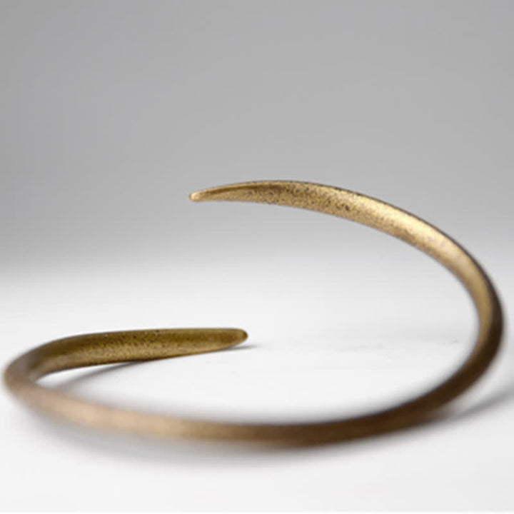 Brazalete ajustable de cobre con diseño simple de Buddha Stones