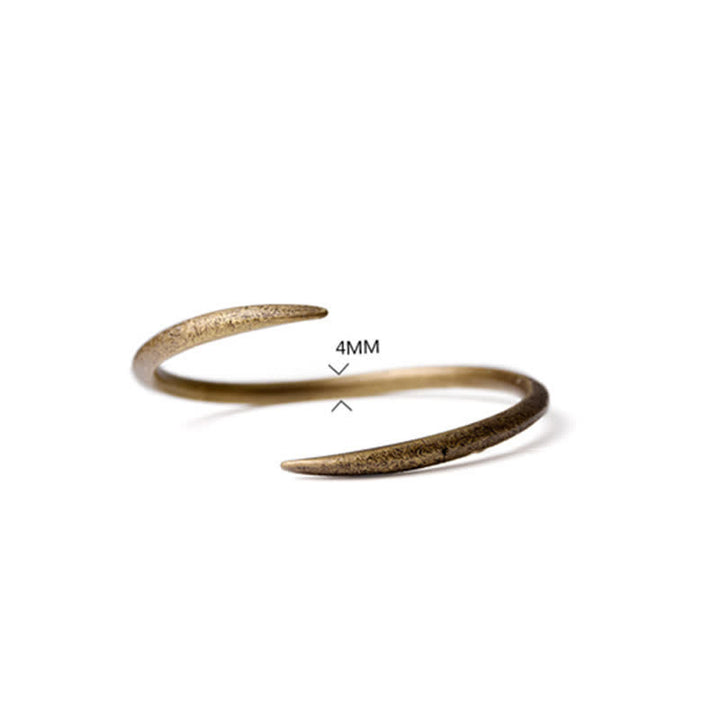 Brazalete ajustable de cobre con diseño simple de Buddha Stones