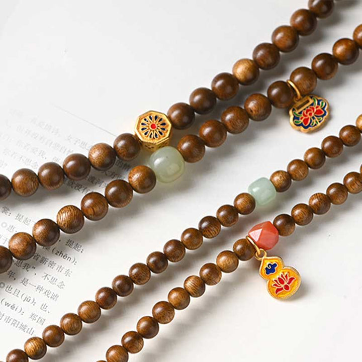 Pulsera Calma de Protección de Palosanto Tibetano Mala