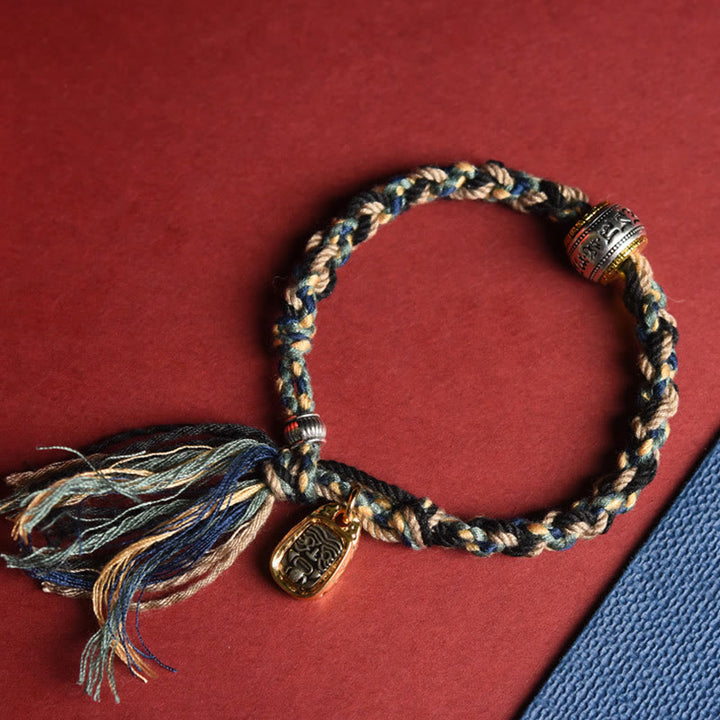 Pulsera hecha a mano con Buddha Stones Zakiram diosa de la riqueza Om Mani Padme Hum Paz