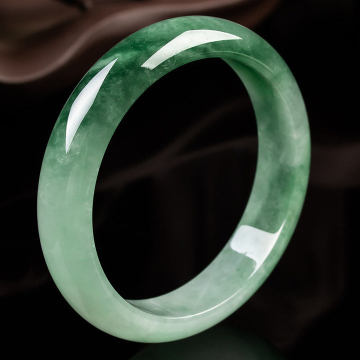 Brazalete de bendición de la fortuna de jade natural con Buddha Stones