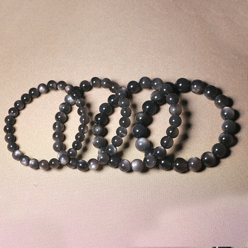 Pulsera de cuentas de amor positivo de piedra lunar natural