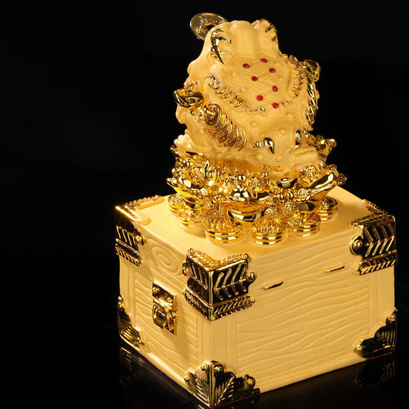 Buddha Stones Feng Shui, estatua de rana de dinero, decoración de riqueza y suerte