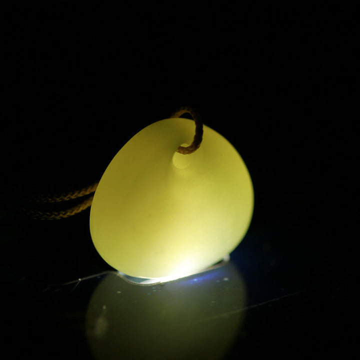 Colgante de collar de cadena de prosperidad con patrón de bolsa pequeña de jade hetiano natural