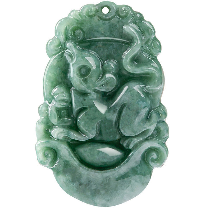 Colgante de collar de prosperidad del zodíaco chino con Buddha Stones de jade natural 12 - image 15