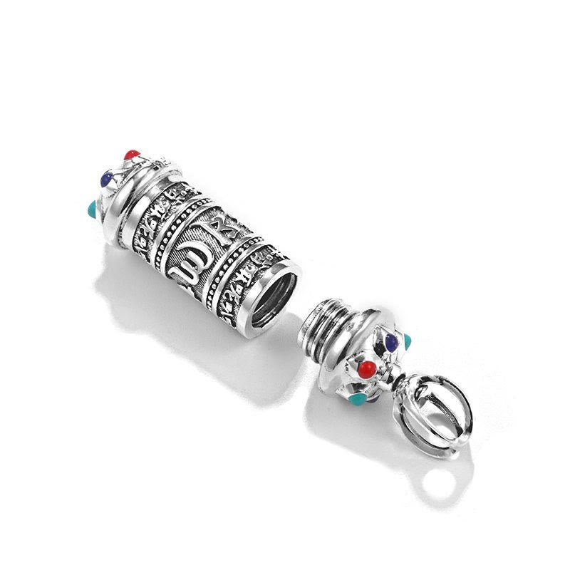 Colgante de collar de enfoque Om Mani Padme Hum tibetano con Buddha Stones - image 6