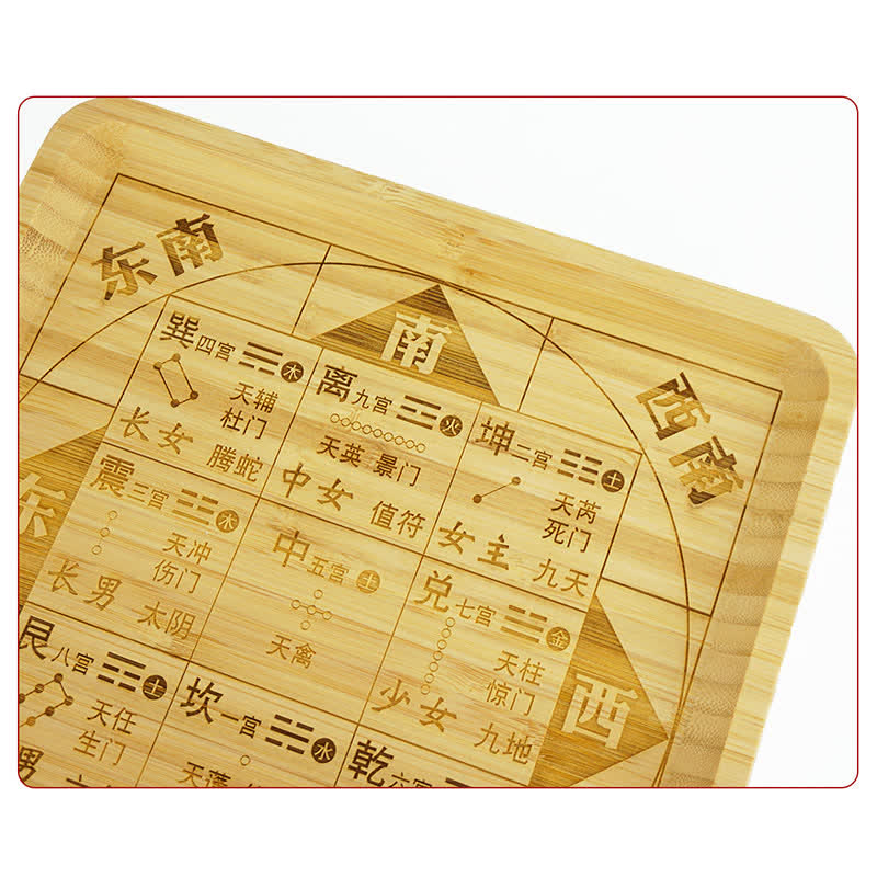 Mapa de Bagua de Bambú Feng Shui Mapa de Energía de Armonía