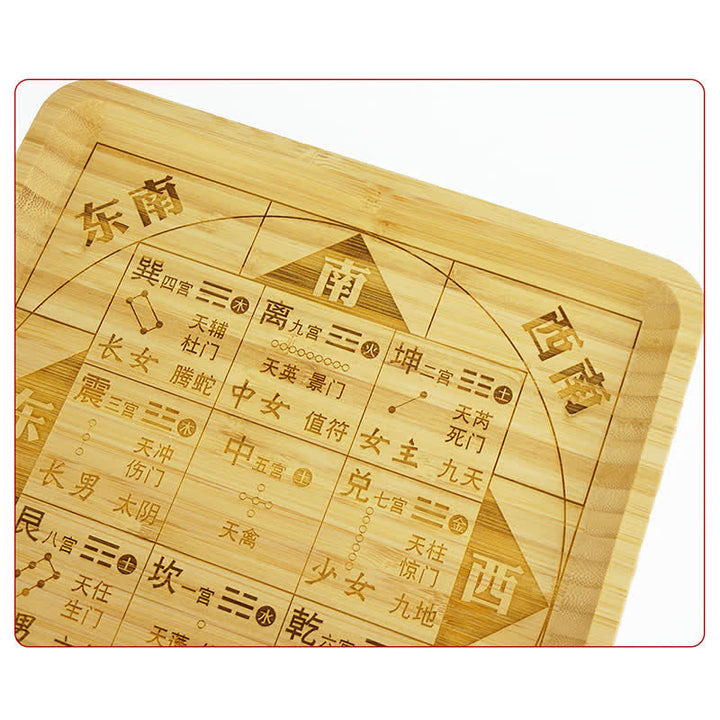 Mapa de Bagua de Bambú Feng Shui Mapa de Energía de Armonía